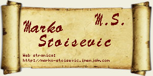 Marko Stoišević vizit kartica